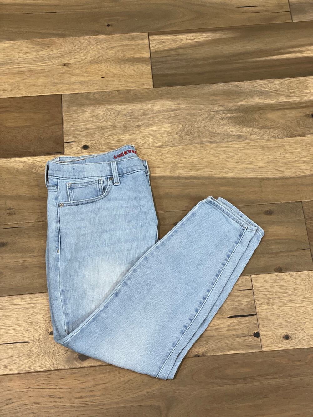 Lucky Brand Ava Mid Rise Skinny Jeans Size 14 Light Wash